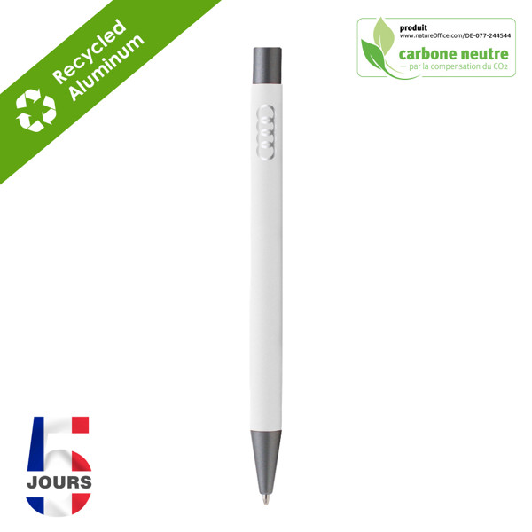 Noclip, Push Ball Pen White Stock Fr / White / Dark Gray