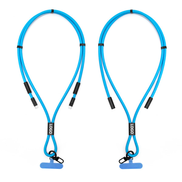 Rychlonabíjecí datový kabel s lanyardem UC062 - WHITE