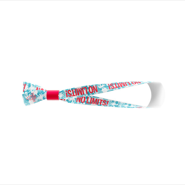 Recycled polyester (rPET) sublimation wristbands - Medium Scarlet Red / Plastic non removable closure