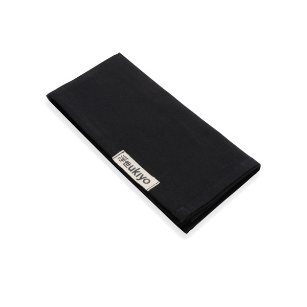 Set de 4 serviettes de table Ukiyo en rcotton 180gr Aware™ - Noir