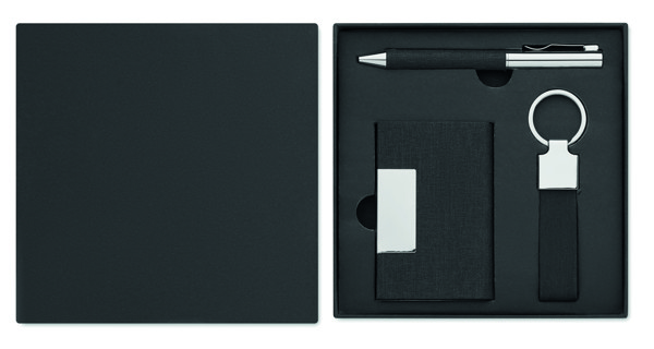 Scribi 3 gift set, RPET cardholder, twist pen