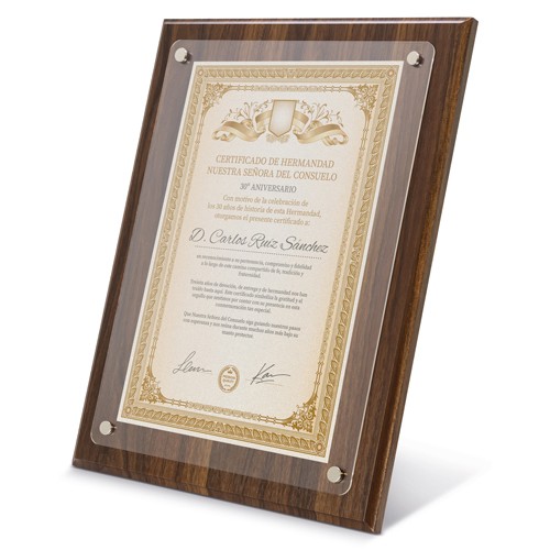 A4 WOODEN FRAME DIPLOMA “EXCELENCIA”