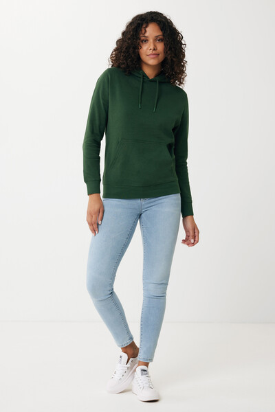 Ľahká mikina s kapucňou IQONIQ Rila z recykl. bavlny - Forest Green / XXL