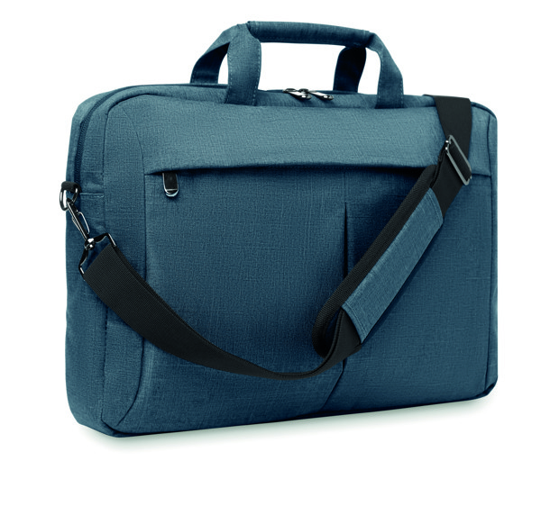 Laptop bag in 2 tone 360d Stockholm - Blue