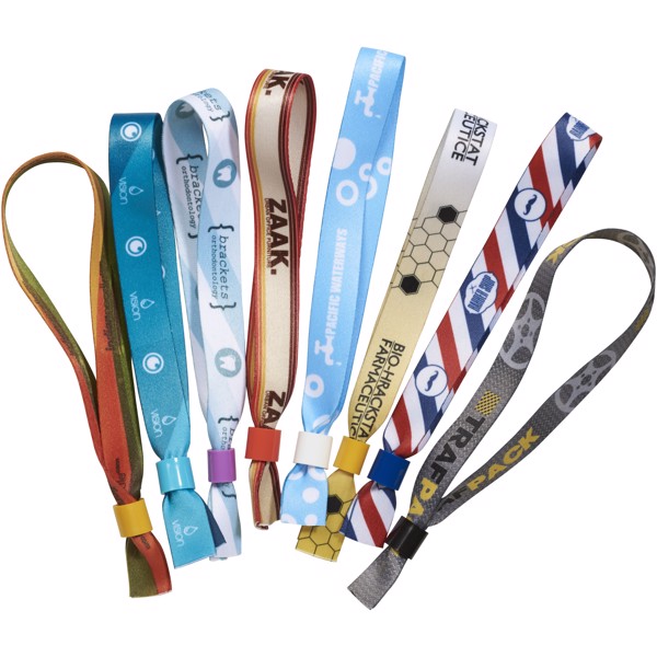 Pulseira para festivais em RPET "EI" - Branco