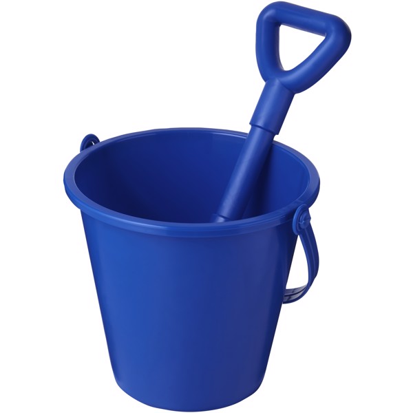 Seau et pelle de plage Tides en plastique recyclé - Bleu