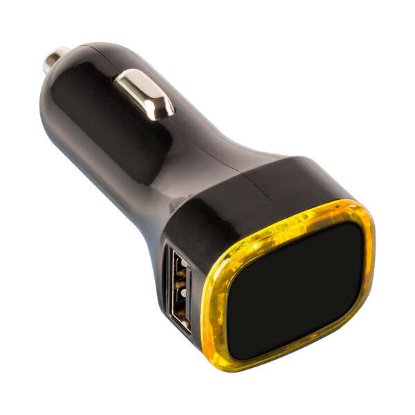 USB car charger adapter COLLECTION 500 - yellow