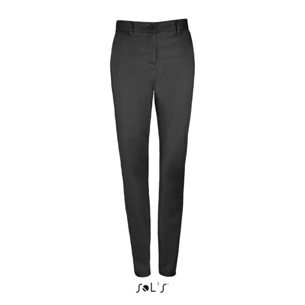 Sol's Jared Women - Satin Stretch Trousers - Black / 40