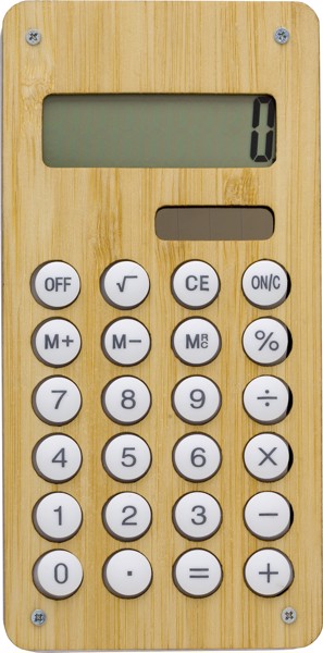 Calculatrice de poche en bambou Thomas