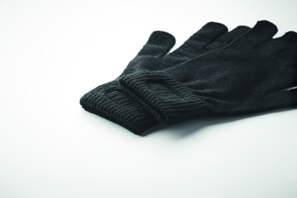 Gestrickte Handschuhe RPET Handnit - Schwarz