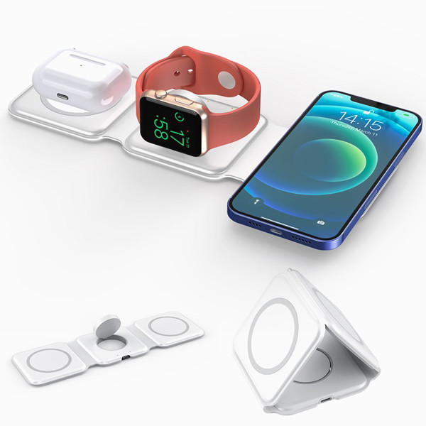 Foldable wireless charger 3 in 1