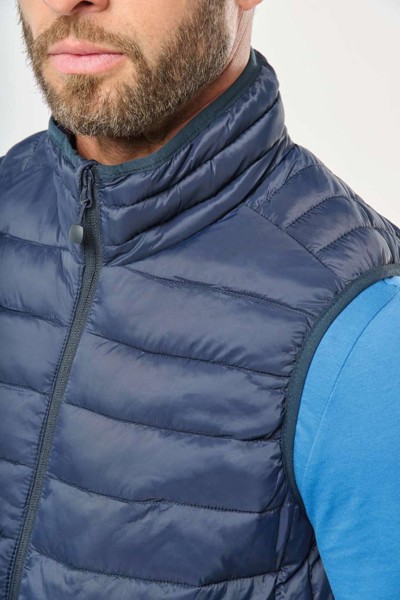 Men’S Lightweight Sleeveless Fake Down Jacket - White / XL