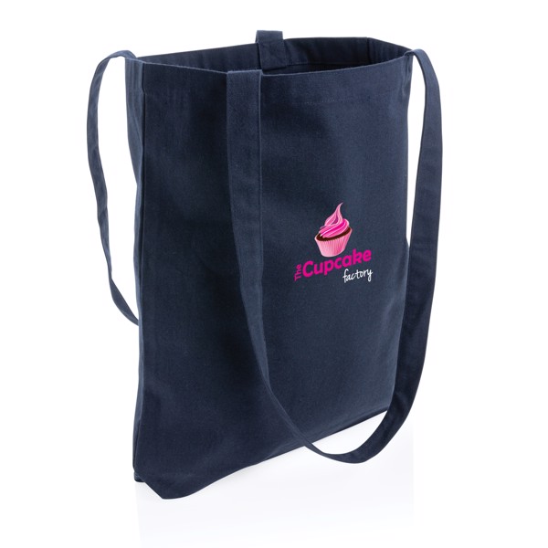 Sac shopping type Tote bag Impact en coton recyclé AWARE™ - Bleu Marine