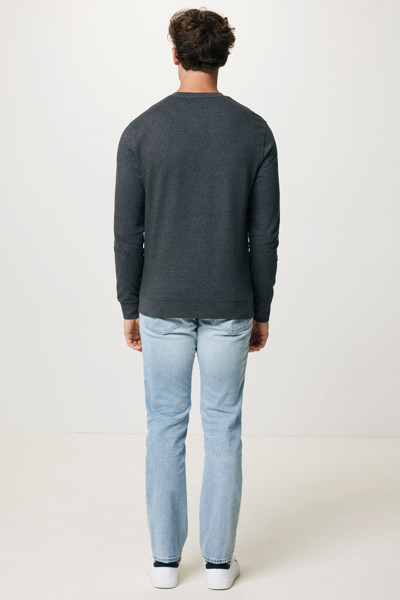 Iqoniq Denali recycled cotton crew neck undyed - Heather Anthracite / XXXL