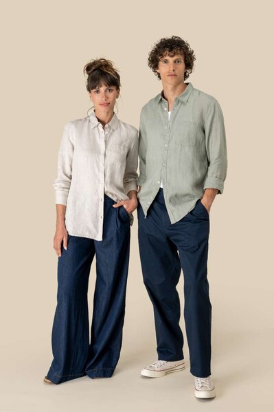 Men's Linen Shirt - White / S