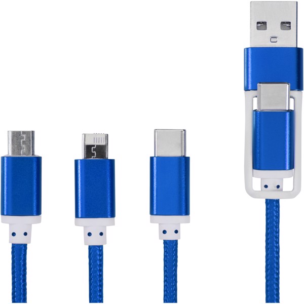 Câble de charge 5-en-1 Versatile - Bleu royal