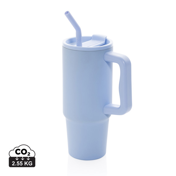 Mug 900ml en acier inoxydable recyclé Embrace RCS - Bleu Clair