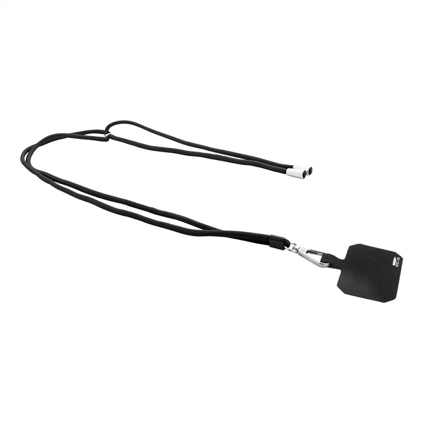RPET lanyard na mobil Corphon - Black