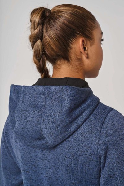 Ladies’ Heather Hooded Jacket - Dark Grey Melange / 2XL
