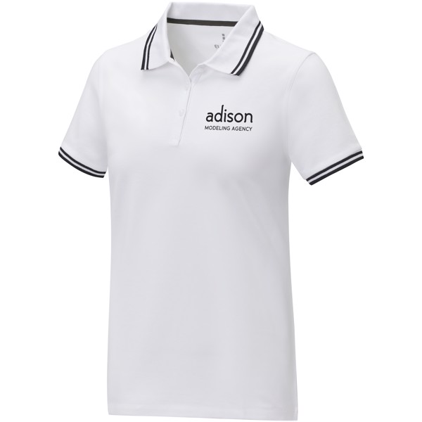 Amarago Polo mit abgesetztem Rand für Damen - weiss / XL