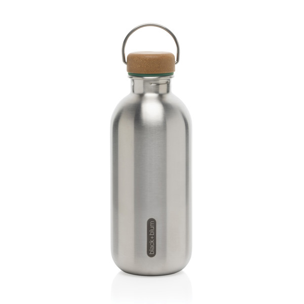 Ocelová láhev na vodu 600ml Black+Blum - Olivově Zelená