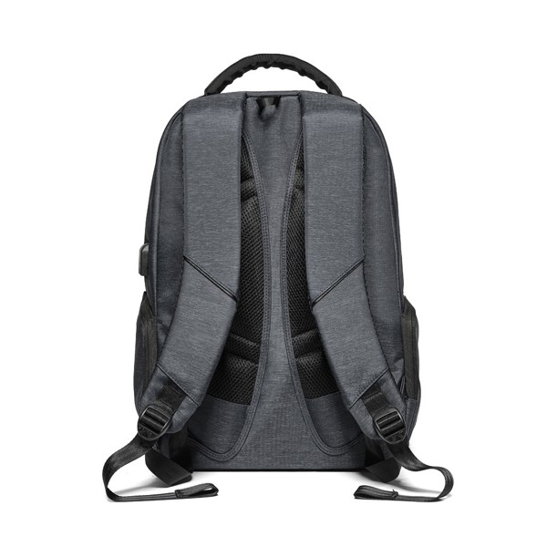 BOSTON. Mochila para portátil 17'' em em Nylon 2Tone impermeável - Cinzento Escuro