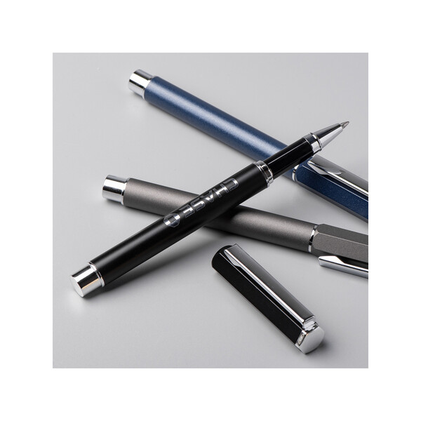 HEXA - BND181 - Stylo à bille roulante en acier inoxydable recyclé
