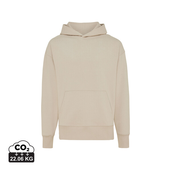 Mikina s kapucí Iqoniq Yoho relaxed fit z recykl. bavlny - Desert / L