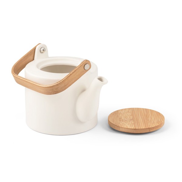 PS - GLOGG. 700 mL ceramic teapot with bamboo lid