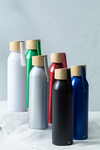 Recycled Aluminium Bottle Ralusip Plus - White
