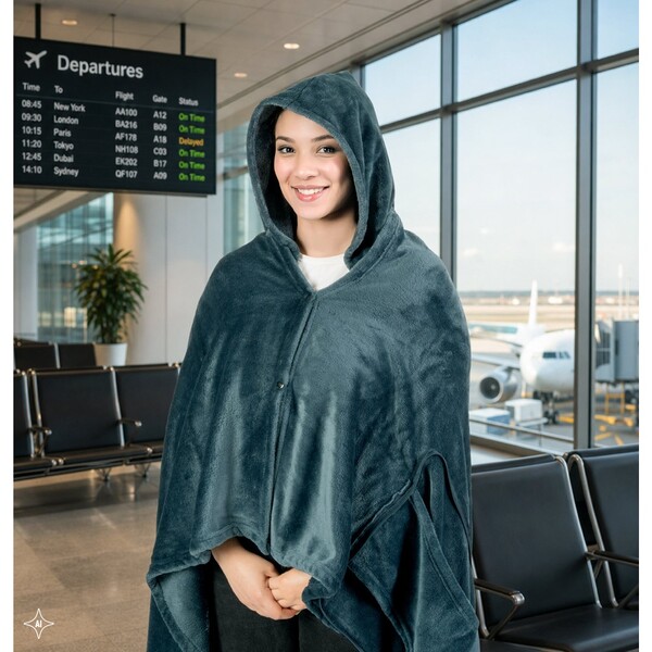 SNUGGY. 3-in-1 fleece set (220 g/m²) ideal for travel - Black