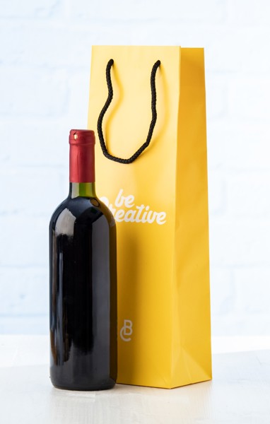 Custom Made Paper Shopping Bag CreaShop W, Wine