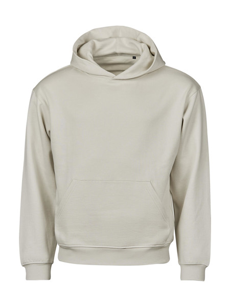 Unlabeled Heavy Loose Fit Hooded Sweatshirt - Powder Grey / 2XL