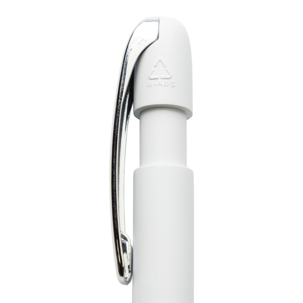 Glide GRS certified R-ABS Metal Clip Pen - White