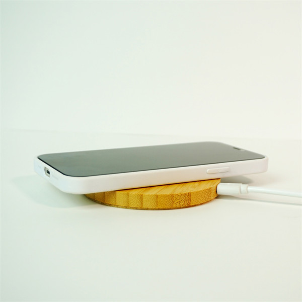 Wooden wireless charger with LED backlight