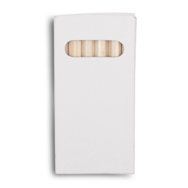 Crayon set 9 cm - White