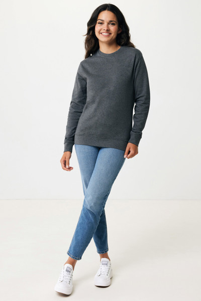 Iqoniq Denali recycled cotton crew neck undyed - Heather Anthracite / XXXL