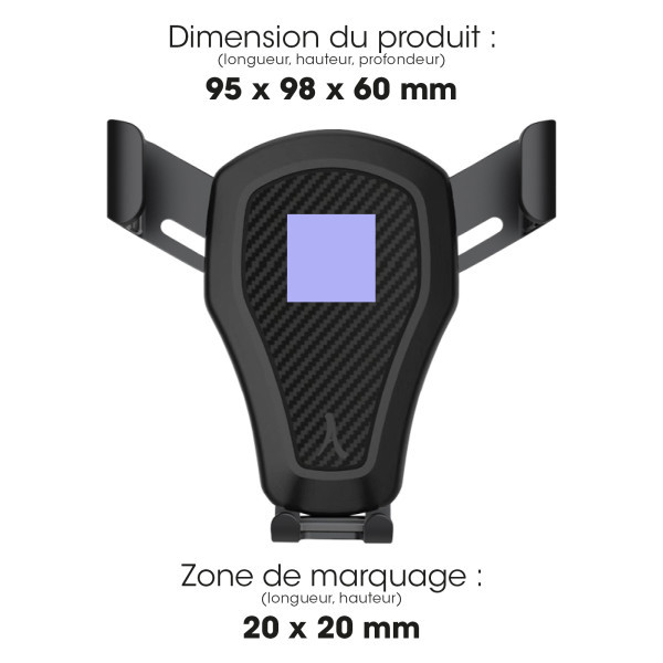 HYOKA - SUPPORT VOITURE GRAVITE AVEC FIXATION GRILLE D'AERATION
