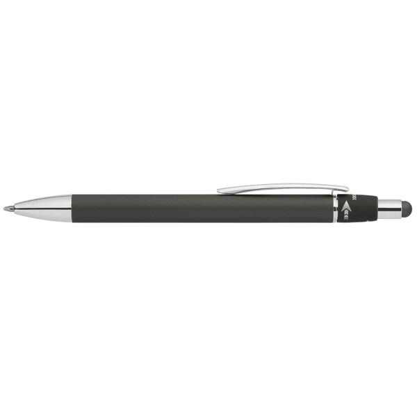 Orbit Spinner Stylo en métal chromé avec stylet - Acier / Laser
