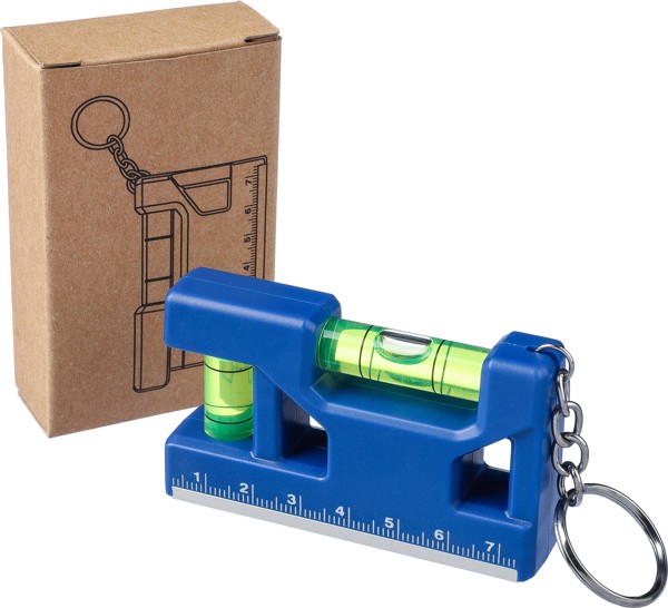 Porta-chaves de nível de bolha de ar em ABS reciclado Indira - White