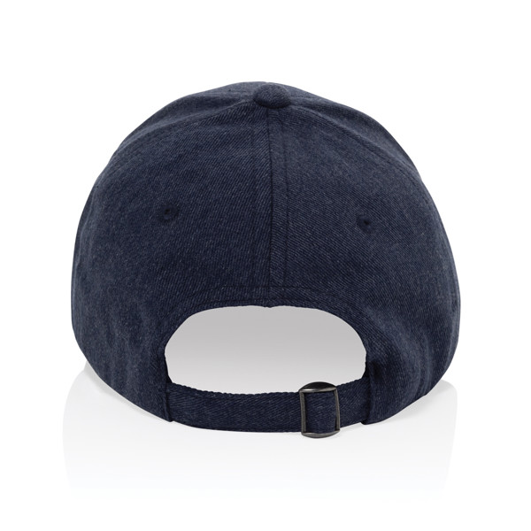 Casquette 6 panneaux 200gr chiné et recyclé AWARE™ Milo - Bleu Marine