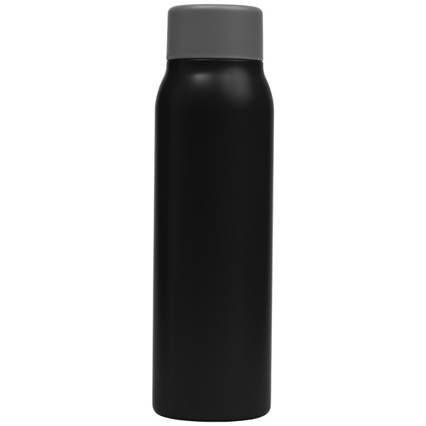 Breeze  Recycled Stainless Steel Carbonated  Bottle - 590 ml - Black / Silkscreen