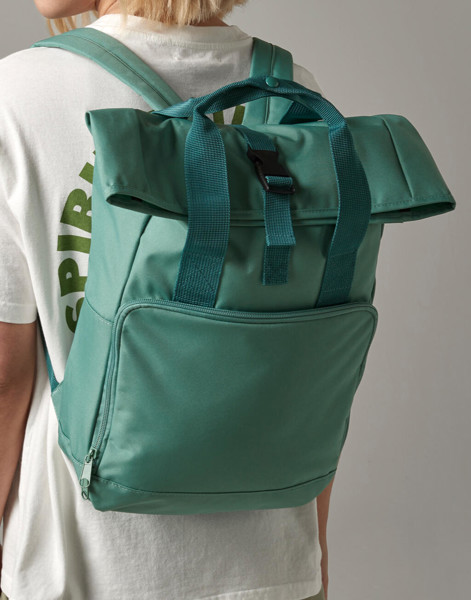 Twin Handle Roll-Top Backpack - Blush Pink / ONE SIZE