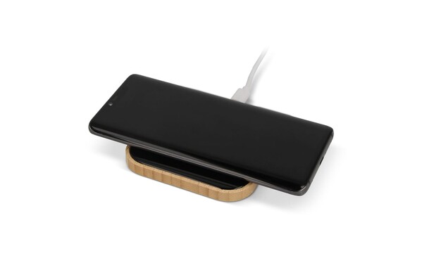 Chargeur sans fil bambou et verre 10W