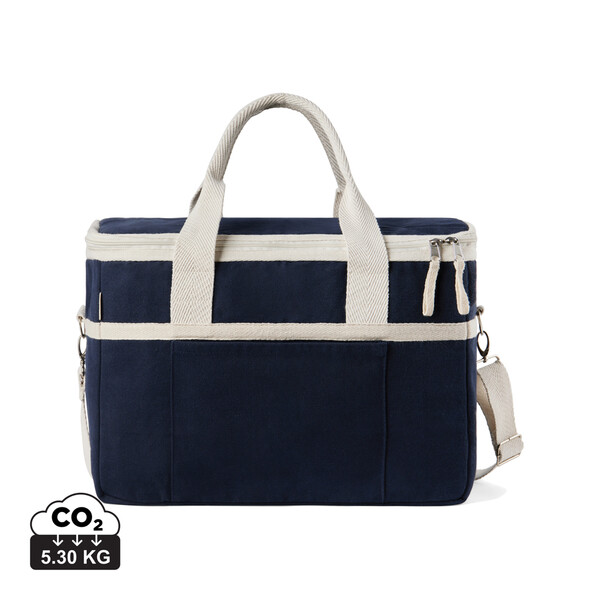 Hladilna košara Vinga Volonne, 500 g/m² recikliranega platna - Surf Blue / Off White
