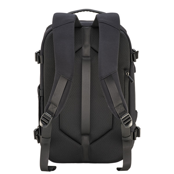 Travel Backpack With Laptop Compartment 15 Inch In Nylon Taslon - Black