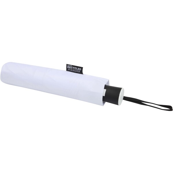 Agnes 21" foldable auto open RPET umbrella - White