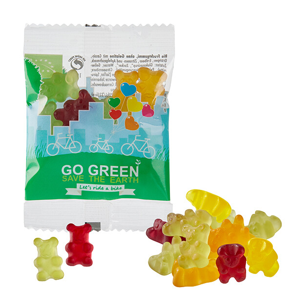 Vegan Organic Fruit Gum Bears, Compost.