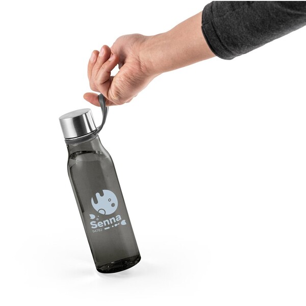 SENNA. Recycled PET bottle (100% rPET) with a glossy translucent finish - Black