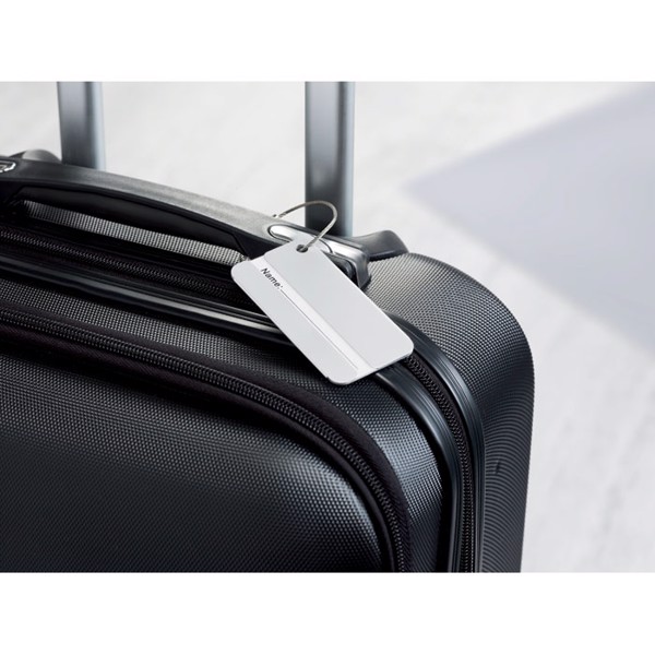 Taggy aluminium luggage tag 80x40 mm